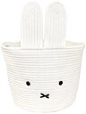 ティーズファクトリー ミッフィー ロープバスケット Lサイズ ホワイト H39.5×径30cm MF-5542772RL