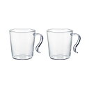 HARIO(ハリオ) 耐熱スタッキングマグ 2個セット 300ml コーヒー ティー グラス 電子レンジ・食洗機OK 耐熱ガラス 日本製 SRMS-2024