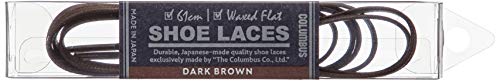 [コロンブス] 靴紐 シューレース ロービキ メンズ 平紐 ダークブラウン 81cm JP 81