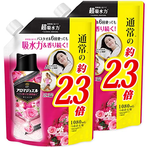 まとめ買い レノア ハピネス アロマジュエル 香り付け専用ビーズ アンティークローズフローラル 詰め替え 特大 1080mL × 2個