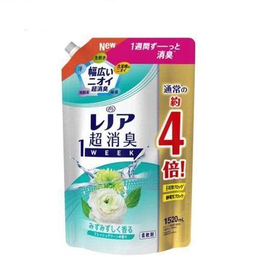 レノア 超消臭1WEEK フレッシュグリーン 詰め替え 1520ml レノア 超消臭1WEEK フレッシュグリーン 詰め替え 1520ml