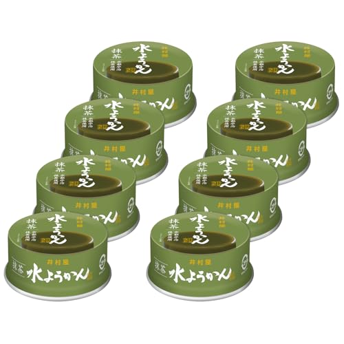 井村屋 缶水ようかん 抹茶缶切り不要常温保管宇治抹茶羊羹 83g×8個