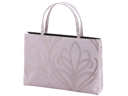 [さらさ] 尾州織物 手提げバッグ 和装バッグ お稽古などに ki-504 全5タイプ -,4薄あずき