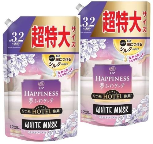 レノア ハピネス 夢ふわタッチ 柔軟剤 リラックスナイト ホワイトムスク 詰め替え 1220mL × 2個セット レノア ハピネス 夢ふわタッチ 柔軟剤 リラックスナイト ホワイトムスク 詰め替え 1220mL × 2個セット