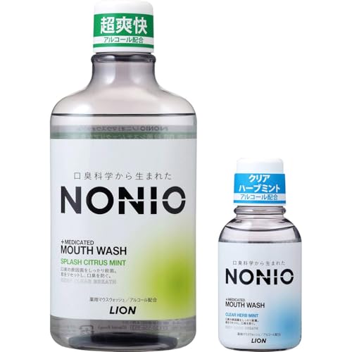 NONIO(ノニオ) [医薬部外品] マウスウォッシュ スプラッシュシトラスミント 洗口液 口臭原因菌を殺菌(アルコール配合) 600ml +ミニリンス80ml付き(4)