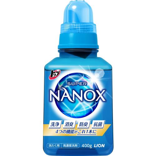 トップ ナノックス(NANOX)トップ スーパーナノックス 蛍光剤・シリコーン無添加 高濃度 洗濯洗剤 液体 本体 400g トップ ナノックス(NANOX)トップ スーパーナノックス 蛍光剤・シリコーン無添加 高濃度 洗濯洗剤 液体 本体 400g