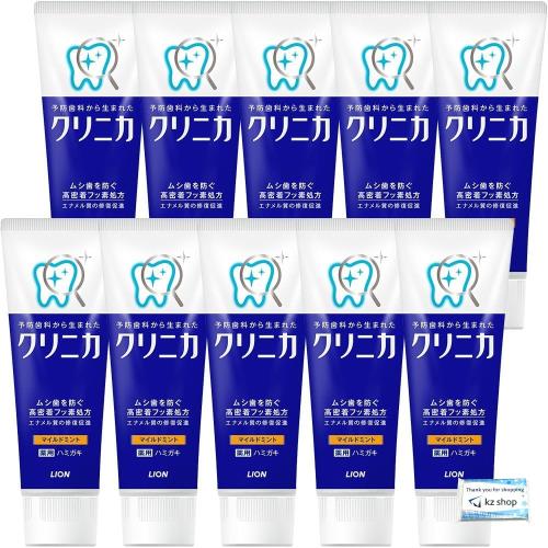 クリニカ 歯磨き粉 マイルドミント 130g×10個 ケース kz shopオリジナルポケットティッシュ付き クリニカ 歯磨き粉 マイルドミント 130g×10個 ケース kz shopオリジナルポケットティッシュ付き