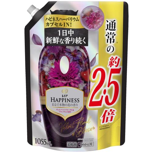 レノア ハピネス 柔軟剤 ヴェルベットフローラルブロッサム 詰め替え 約2.5倍(1055mL)