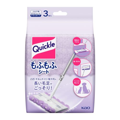 花王(Kao) クイックルワイパー フロア用掃除道具 もふもふシート 3枚 花王(Kao) クイックルワイパー フロア用掃除道具 もふもふシート 3枚
