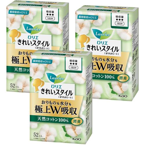 まとめ買いロリエ きれいスタイル超吸ランジェリーコットン52コ× 3セット(156コ) まとめ買いロリエ きれいスタイル超吸ランジェリーコットン52コ× 3セット(156コ)