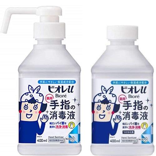 本体＆詰替えセット販売[指定医薬部外品] ビオレu 手指の消毒液 400ml×2