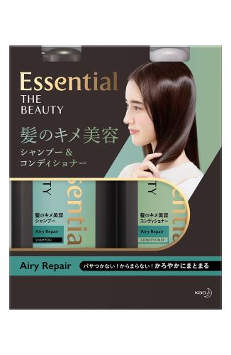 花王 エッセンシャル ザビューティ 髪のキメ美容シャンプー&コンディショナーセット エアリーリペア 本体 500ml×2 ダメージ補修 ヘアケア さらさら