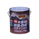 アサヒペン 塗料 ペンキ 油性木部防虫・防腐ステインEX 1.6L チーク 油性 木部用 屋外木部の保護 艶消し ステイン仕上げ 防カビ 防虫 防腐 日本製