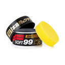 ソフト99(SOFT99) ワックス WAX ニューソフト99 ダークブラック 300g 自動車塗膜の保護・艶出し用 スポンジ 00010