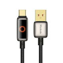 Mcdodo USB-A to USB-Cケーブル 6A急速充電 スマートパワーオフケーブル 呼吸ランプ付き Type-Cケーブル iPhone 16/15 Xperia Galaxy AndroidなどのUSB-C端末に対応高速データ転送/Carplay対応亜鉛合金シェル 高耐久ナイロン編組ケーブル タイプCケーブル スマホケーブル USB(2)