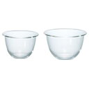 HARIO(ハリオ) 耐熱ガラス製 ボウル 2個セット 900mL/1500mL 電子レンジ オーブン 食洗機対応 透明 日本製 MXP-2506-2P