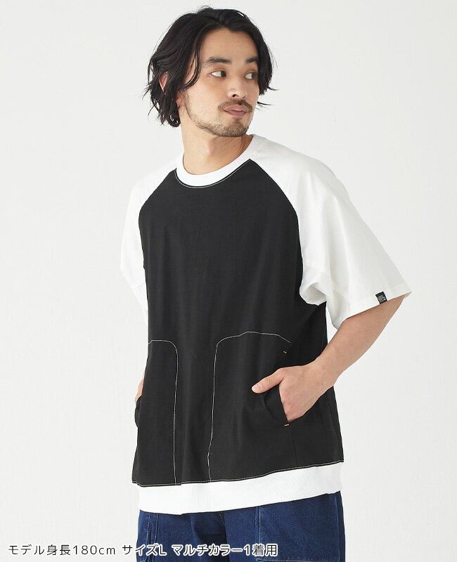 KRIFF MAYER ( クリフメイヤー ) ラグランデザイン布帛Tシャツ