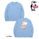 CHUMS チャムス チャムスヤタイデオツカレ!ブラッシュドロングスリーブTシャツ ロンT ロングTシャツ シャツ 長袖 アパレル 長袖シャツ バックプリント レトロ アウトドア キャンプ