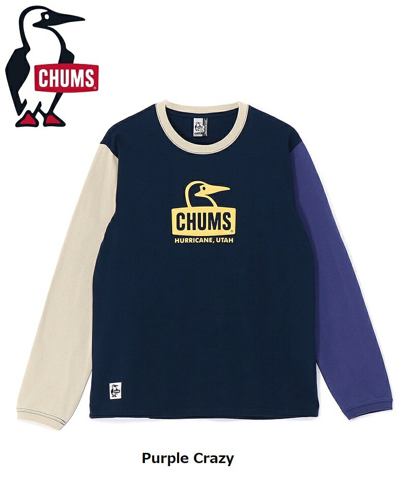 【 ブラックフライデー期間中P2倍 】CHUMS ( チャムス ) ブービーフェイスロングスリーブTシャツ ロンT | ロングTシャツ | 長袖シャツ | ロンT | アパレル | 定番 | ゆとり | ボックスシルエット | コットン | 型崩れしにくい | お揃い | CH01-2274(4)