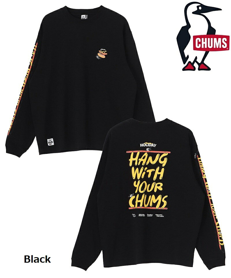 Rakuten - CHUMS ( チャムス ) HWYCホットドッグロングスリーブTシャツ | ロンT | ロングTシャツ | 長袖 | ウェア | アパレル | トップス | CH01-2731 | ちゃむす | オシャレ | バックプリント | ホットドッグ | フード柄 | 食べ物モチーフ | コットン