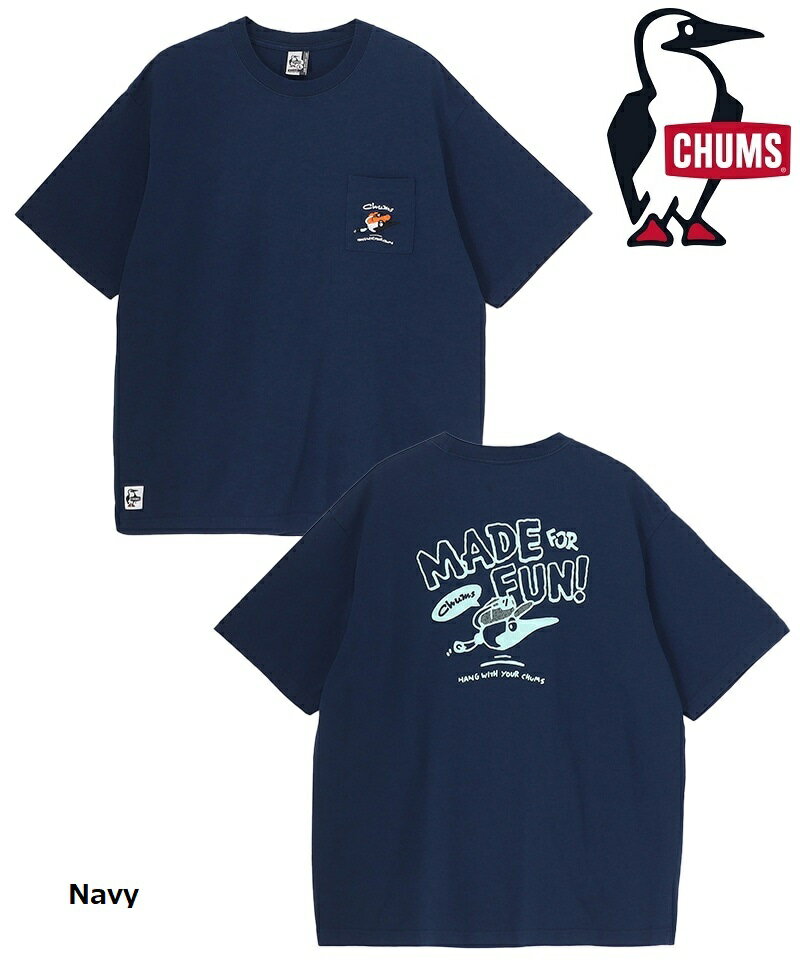 乐天商城 - CHUMS ( チャムス ) メイドフォーファン！ポケットTシャツ | 半袖 | Tシャツ | バックプリント | オーバーサイズ | 胸ポケット | アウトドア | オシャレ | キャンプ | お出かけ | 半袖Tシャツ | アパレル | トップス | 夏服 | CH01-2746 | ちゃむす