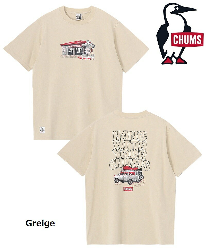 Rakuten - CHUMS ( チャムス ) ドライブインTシャツ | 半袖 | Tシャツ | 半袖Tシャツ | 夏 | アパレル | コットン100％ | プリントTシャツ | ウェア | CH01-2744 | お出かけ | オシャレ | アウトドア | キャンプ | レジャー | ちゃむす