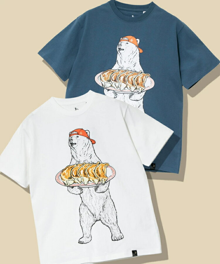 go slow caravan ( ゴースローキャラバン ) USA/C 餃子クマ TEE | MENS | WOMENS | シャツ | Tシャツ | ウェア | トップス | 半袖 | プリントT | クマ | 中華 | 可愛い | 341913 | カジュアル