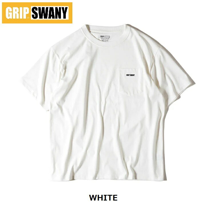 Rakuten - 【 マラソン期間中P2倍 】GRIP SWANY ( グリップスワニー ) 【 GSMCT-110T 】 GS BOX LOGO POCKET TEE | Tシャツ | 半袖 | ウェア | トップス | ホワイト | ブラック | シンプル | ユニセックス | ぐりっぷすわにー
