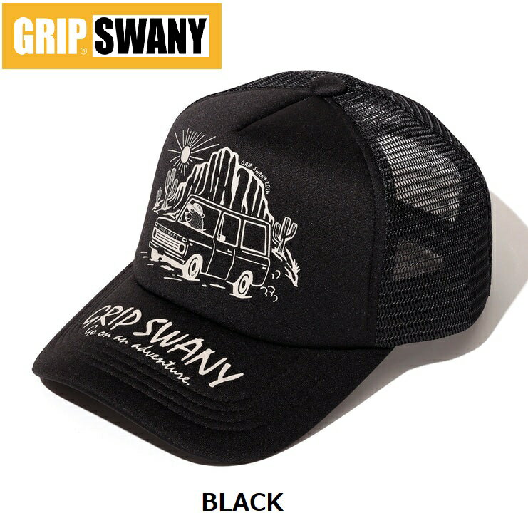 Rakuten - GRIP SWANY ( グリップスワニー ) 【 GSUA-162 】 BEAR TRUCKER CAP | 帽子 | キャップ | 日よけ | 紫外線対策 | UVカット | アウトドア | レジャー | キャンプ | メッシュ | トラッカーキャップ | サイズ調整 | ぐりっぷすわにー