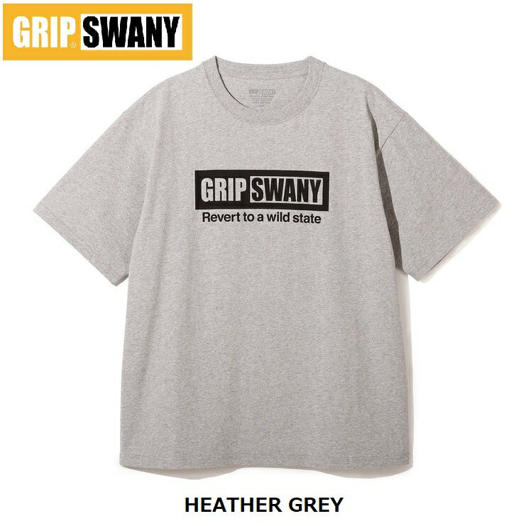 Rakuten - GRIP SWANY ( グリップスワニー ) 【 GSMCT-116 】 BOX LOGO TEE | 半袖 | Tシャツ | 夏服 | シンプル | ロゴ | アウトドア | キャンプ | レジャー | コットン100% | ぐりっぷすわにー