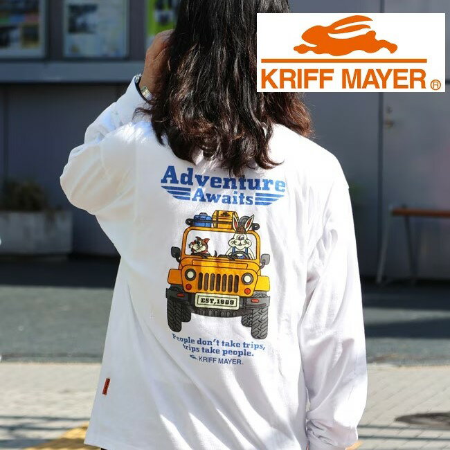 乐天商城 - 【 マラソン期間中SALE 】KRIFF MAYER ( クリフメイヤー ) クリフラビットロンT ( 車 ) MENS | メンズ | 2536303 | ロンT | 長袖 | Tシャツ | 長袖Tシャツ | アパレル | 綿100% | フロント | ユニセックス | 刺繍 | バックプリント | プリントT | くりふめいやー