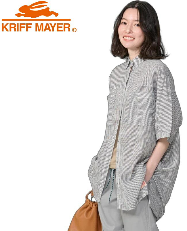 Rakuten - 【 マラソン期間中SALE 】KRIFF MAYER ( クリフメイヤー ) スズシゲワイドシアーシャツ | LADYS | W2557205 | レディース | 半袖 | 体型カバー | 綿100% | ドルマンシャツ | オシャレ | カジュアル | 大人 | 日差し対策 | 冷房対策 | くりふめいやー
