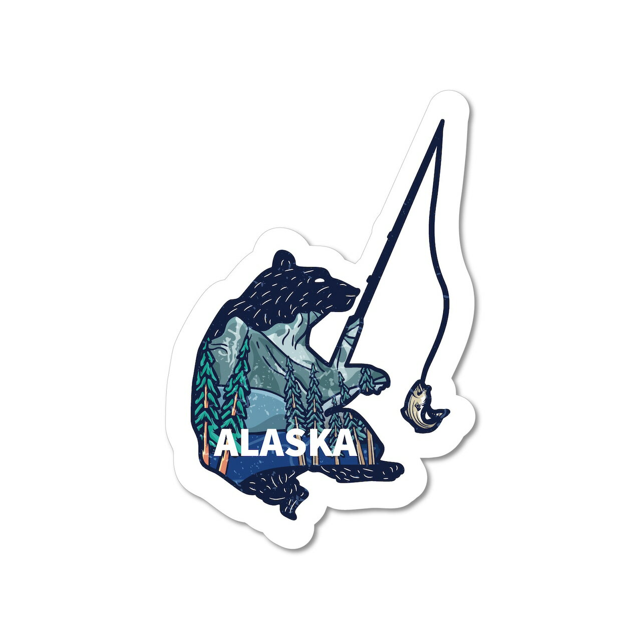 STICKER PACK ( ステッカーパック ) ベアーフィッシング | クマ | 熊 | くま | ステッカー | すてっかー | 水に強い | 紫外線に強い | 車 | 貼る | アウトドア | キャンプ | レジャー | ハードボックス | キャリーケース | SPL04284 STICKER PACK ステッカーパック ベアーフィッシング クマ 熊 くま ステッカー すてっかー 水に強い 紫外線に強い 車 貼る アウトドア キャンプ レジャー Alaska(アラスカ)アメリカ合衆国最北端にある州。50州の中で最大の面積を有す。サイズ：W66×H98mm素材：PVC(ポリ塩化ビニル)品番：SPL04284JAN：4560461622174水・紫外線にも強い素材を使用しているので、屋内でも屋外でも使用できます。食洗機でも剥がれる心配がないので、ボトルやタンブラーなどに使用する事もできます。※モニター環境により、実際の商品の色合いと多少異なってみえる場合があります。ご注意ください。 5