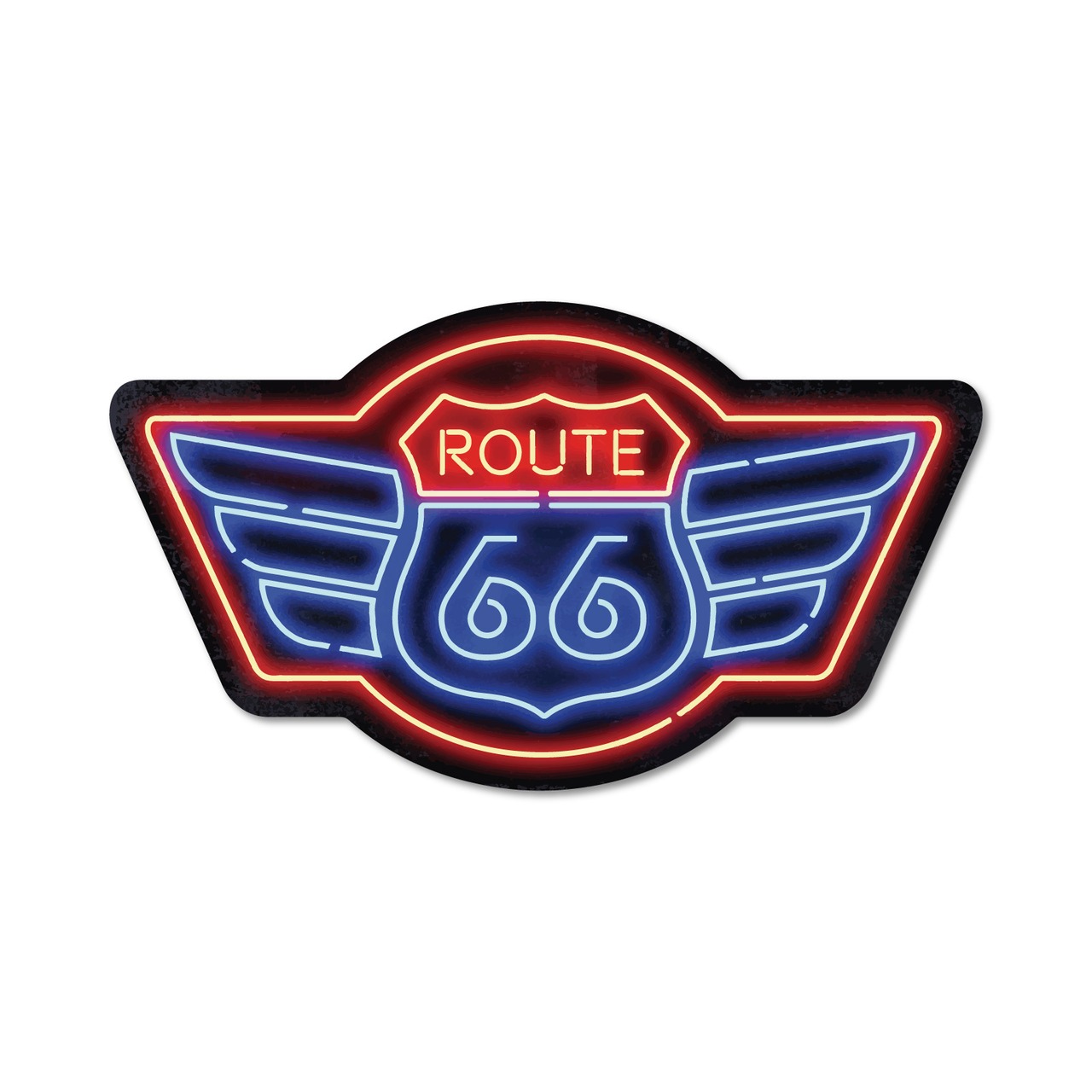 STICKER PACK ( ステッカーパック ) ルート66 ネオンサイン | ステッカー | すてっかー | SPL02008 | すてっかーぱっく | 車 | 貼る | ハードケース | ハードボックス | 収納ボックス | キャリー...