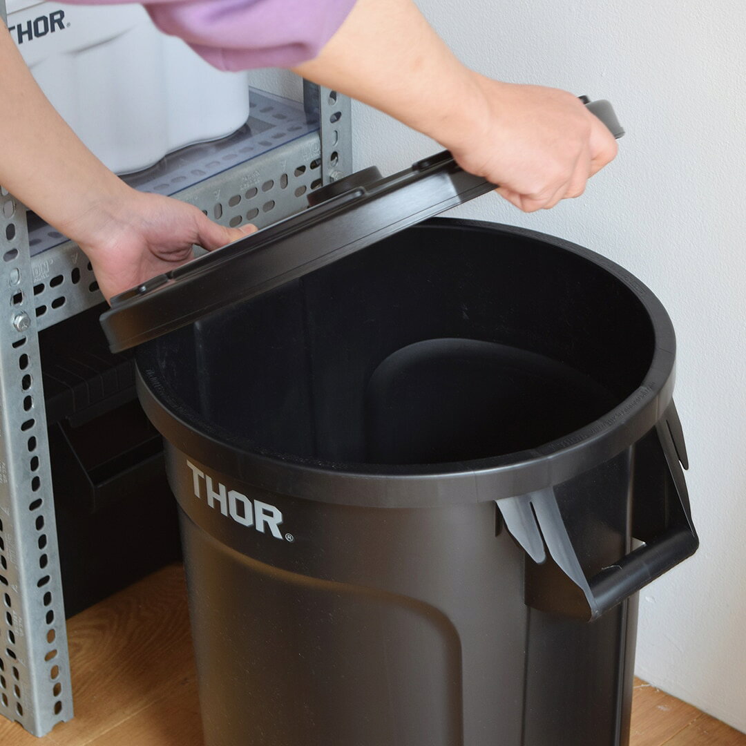 THOR ( ソー ) ラウンドリッド フォー 38L | 蓋 | フタ | ふた | ラウンドコンテナ用 | 38L | シンプル | ブラック | ライトグレー | 368338 | そー [3]