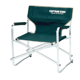 いす 椅子 アウトドア チェア レジャー チェア 折り畳み キャプテンスタッグ アルミ ミニディレクター チェア グリーン ( AP00544 / M-3868 )【QCB27】