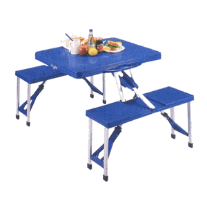 アルミピクニックテーブル ブルー (AP00987/M-8421)【分類: テーブル 防災用品 】 (キャプテンスタッグ)【QCB27】