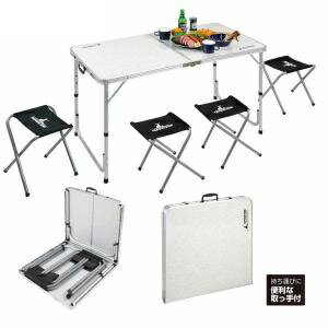 テーブル キャンプ ピクニック テーブル レジャーテーブル 折りたたみ テーブル イス セット キャプテンスタッグ ラフォーレ テーブル・チェアセット 4人用 ( UC-0004 / AP10240075 )【QCB27】