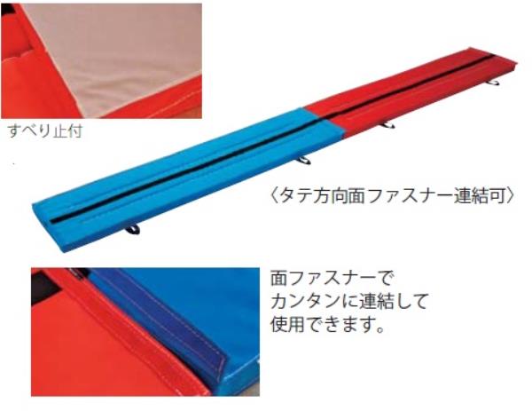 マット 体操マット 運動マット K-4527-YL 連結式エコカラーハーフマット(すべり止め付)2m 黄 【KNY】【36CE】 2