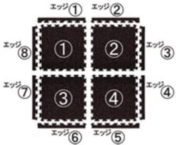 Field Boss 楽天市場店のジムマット 筋トレ トレーニング KH-567-BL カラーチップジムマット 青 【KNY】【36CE】｜アングル2