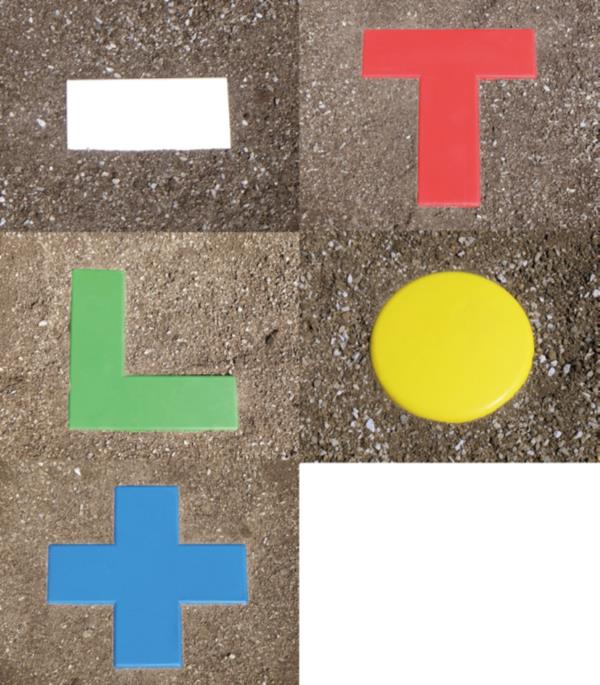 三和体育 SANWA TAIKU S-4913 コートラインマーカー L型 (赤) (SWT)【36CE】