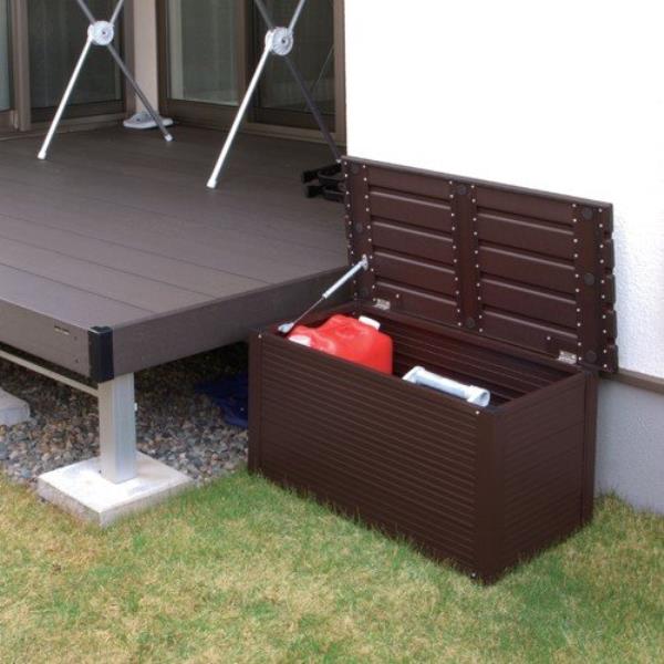 収納ボックス 収納ケース ストッカー ALBS-90 アルミベンチストッカ　90cm 【EP】【QCB02】