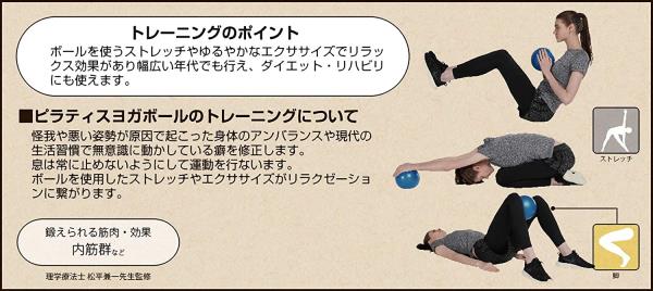 ヨガボール 20cm 体幹トレーニング ピラティス UR-0864 ピラティス ヨガ ボール 直径20 ブルー 【CAG】格安セール情報　楽天　通販