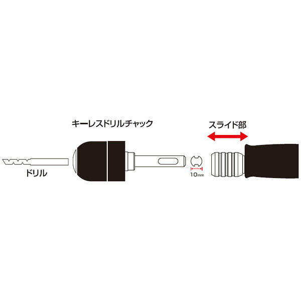 SDS シャンクキーレスドリルチャック 13mm ( SDS-13 / ATM10281719 )【 モトコマ ...
