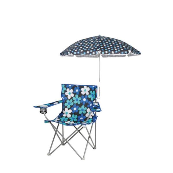 ハッピーフラワーチェア用パラソル(ブルー)【 UD-29 】【チェア別売】 ( UD-0029 / CAG10251779 )【 UD-29 】【 キャプテンスタッグ チェア用パラソル 】【QCB27】