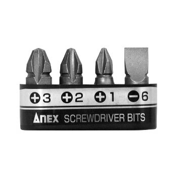 AK-51P-B4 超短ツール用溝付超短ビット4本組セット (ANX10363698) 