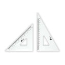 #77066 三角定規 アクリル製18cm 2枚組 (SSO10389615) 【 シンワ測定 】【14CD】