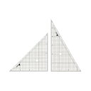 #77062 三角定規 アクリル製30cm 方眼 2枚組 (SSO10389621) 【 シンワ測定 】【14CD】