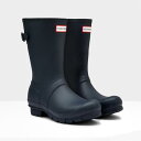 長靴 ブーツ レインブーツ レインシューズ ショートブーツ 防水 雨具 ハンター レディース WFS1013RMA-NVY ORIG BACK ADJ SHOR...