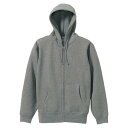 パーカー 無地 ジャケット スウェット 562001XX-714-XXXL 10.0オンス T/C スウェット フルジップパーカ XXXL ヘザーグレー 【UNA】【14CD】